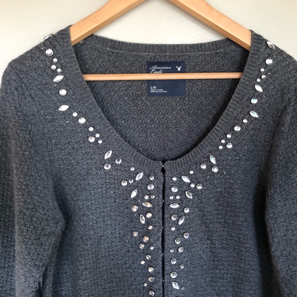 American Eagle Outfitters Gray Cardigan Sweater - Picture 2 of 7